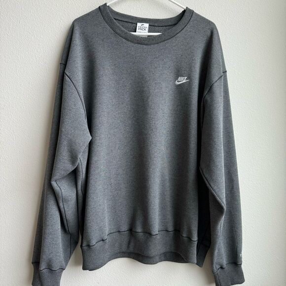 Nike Tech Pack Therma Fit ADV Marled Heathered Gray Crewneck Size Large Unisex - Picture 1 of 8